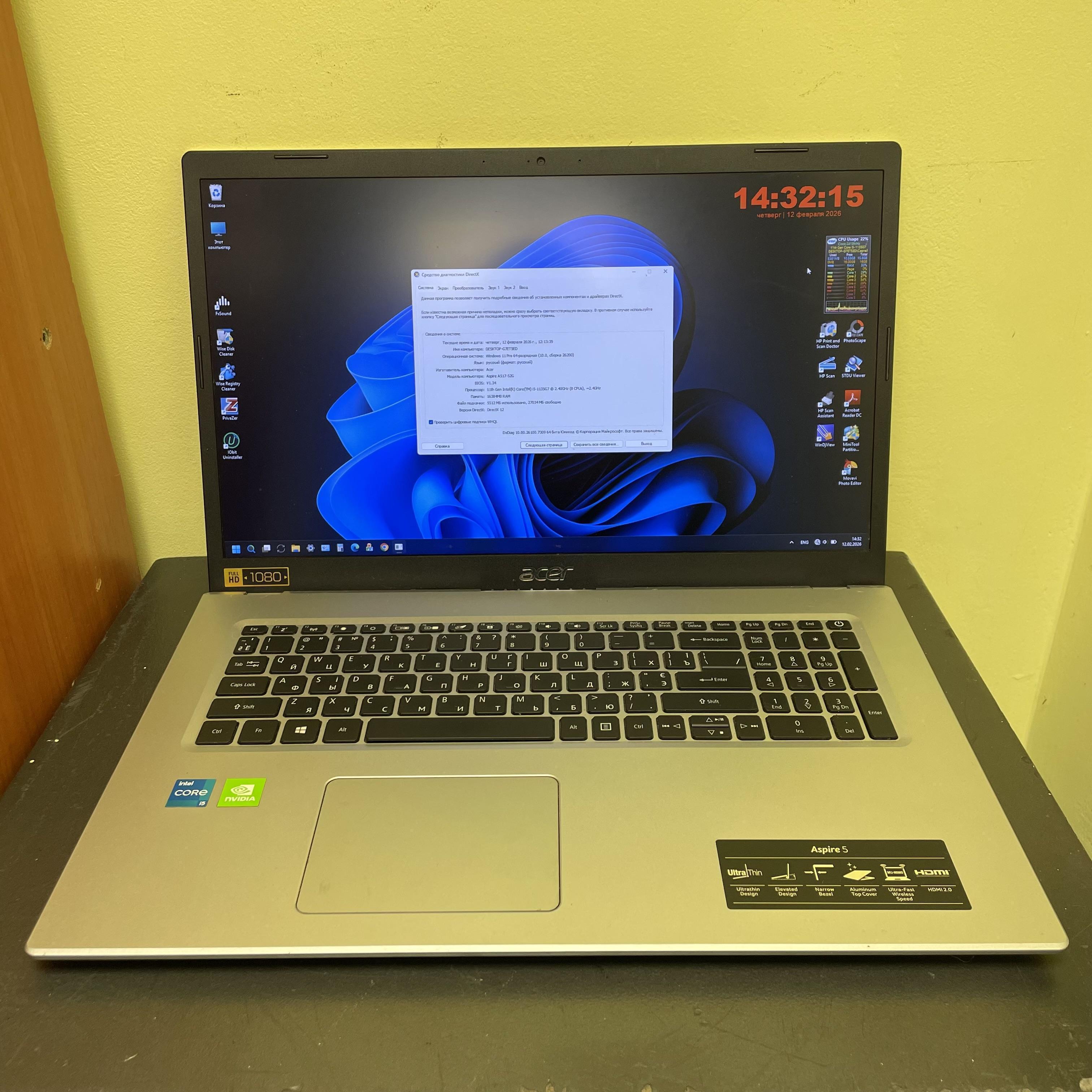 Ноутбук Acer Aspire 5 A517-52 i5/16GB/750GB