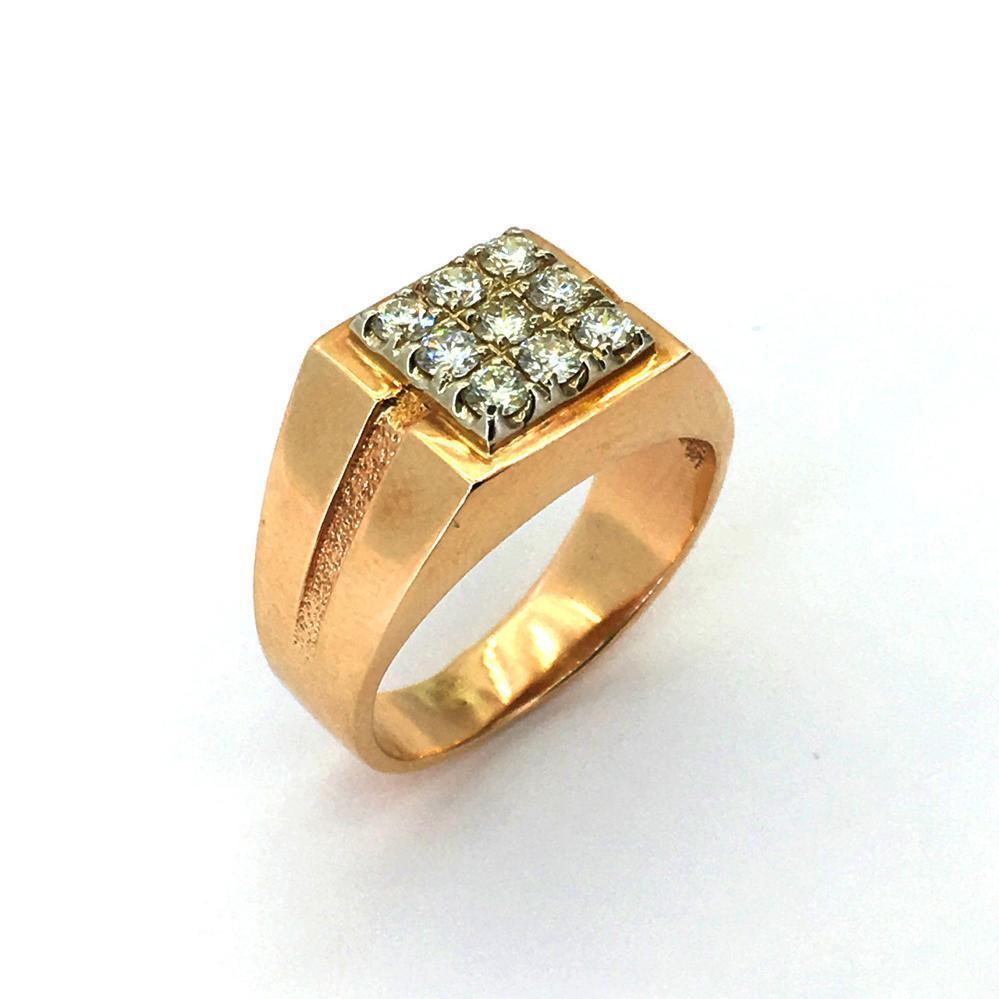 Золотий перстень з діамантами