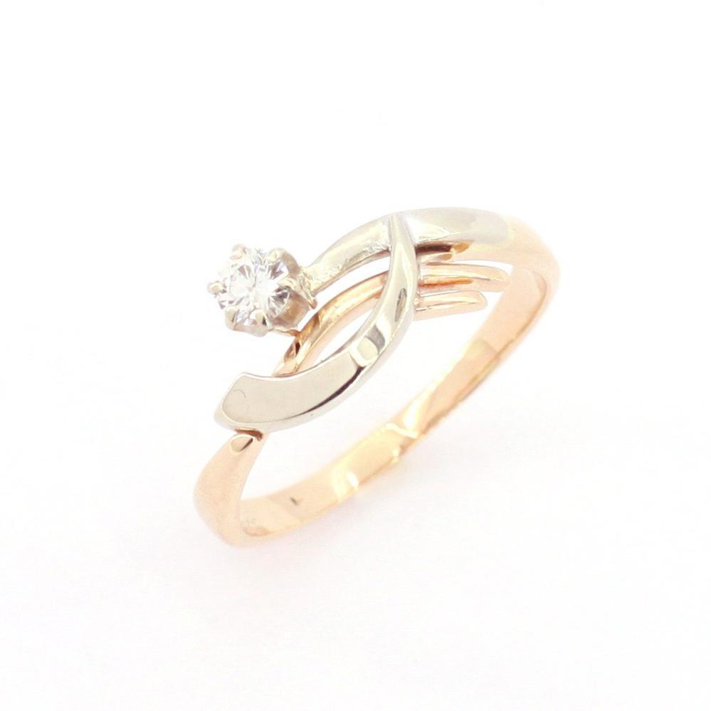 Золота каблучка з діамантом