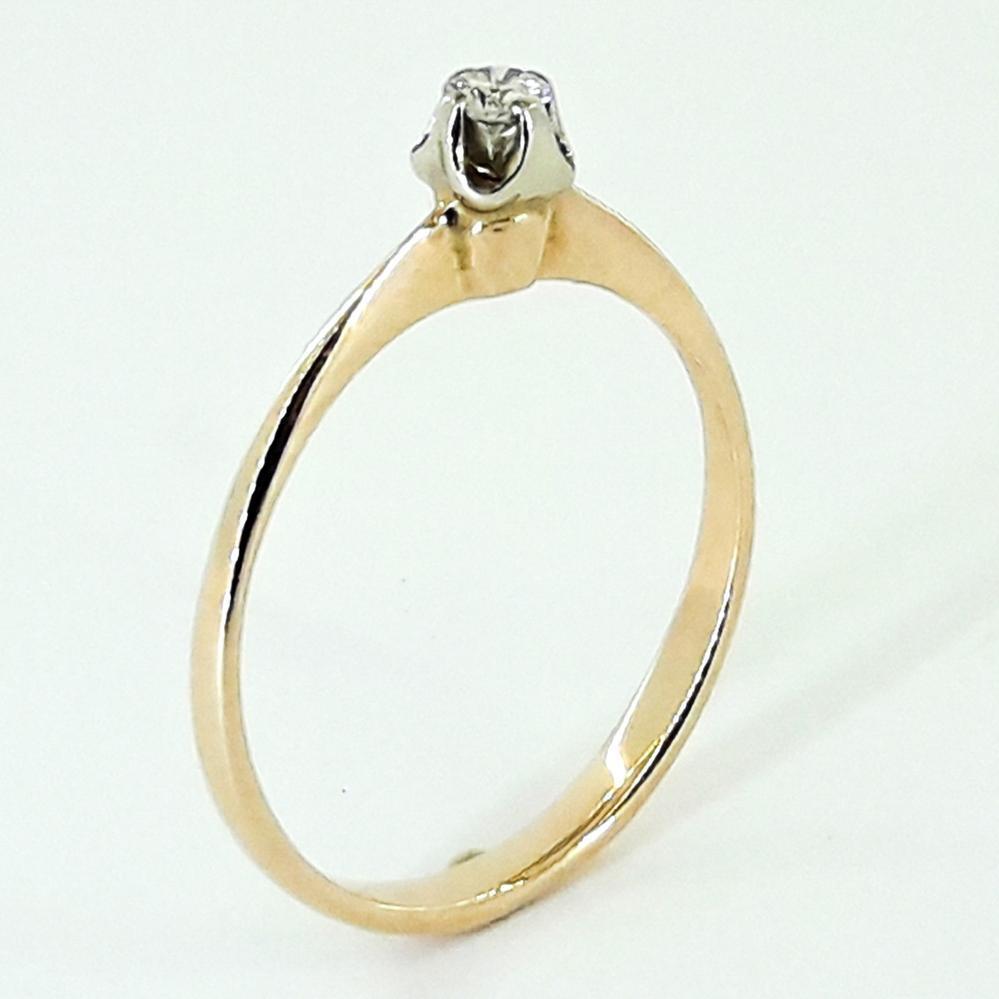 Золота каблучка з діамантом 585 проби 17 розмір помолвочное