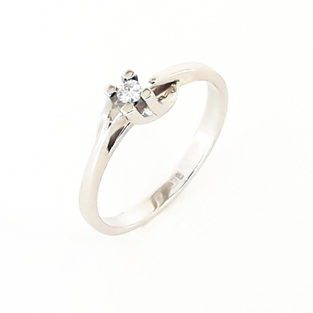 Золота каблучка з білого золота