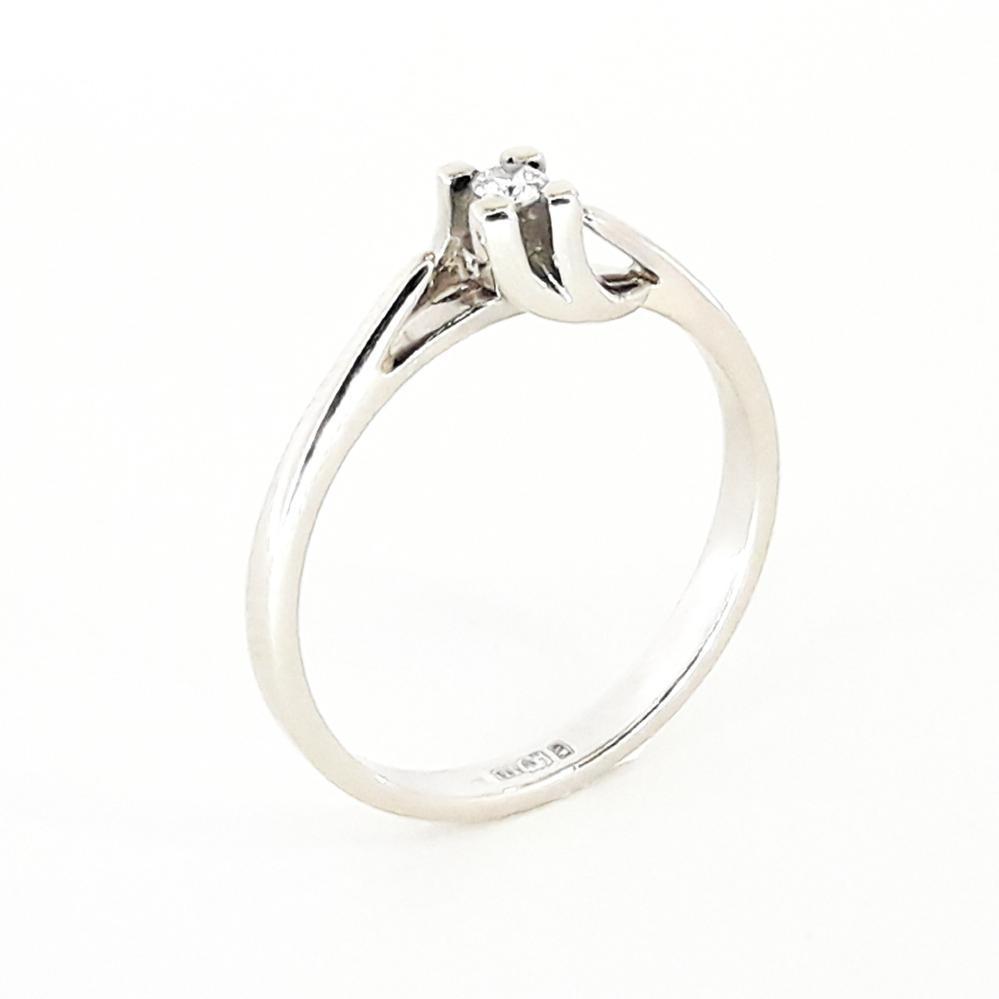 Золота каблучка з білого золота