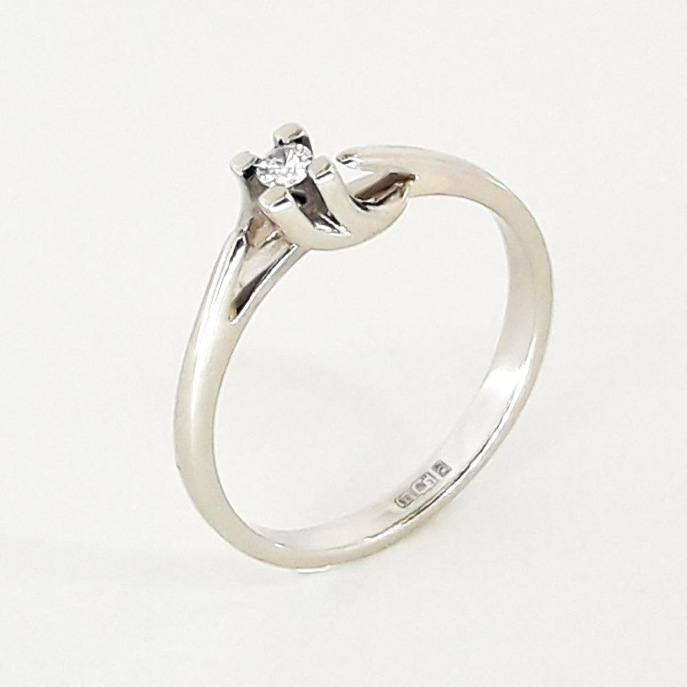 Золота каблучка з білого золота