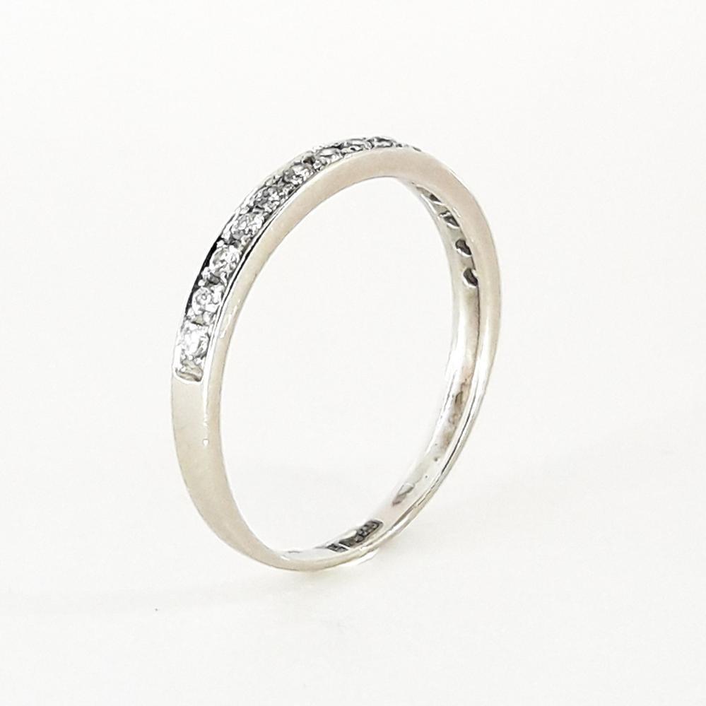 Золота каблучка з білого золота доріжка 585 проби