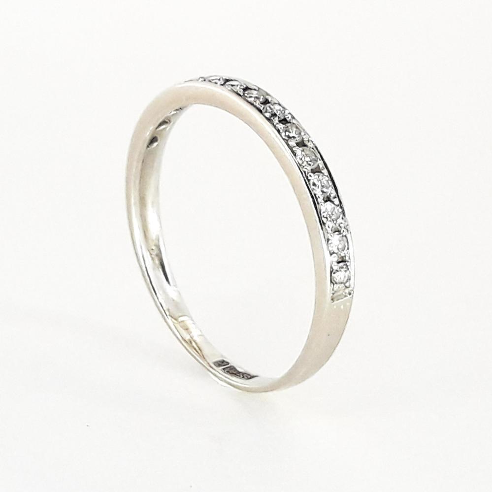 Золота каблучка з білого золота доріжка 585 проби