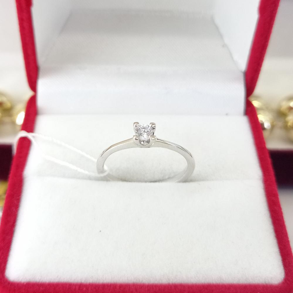 Золота каблучка  біле золото