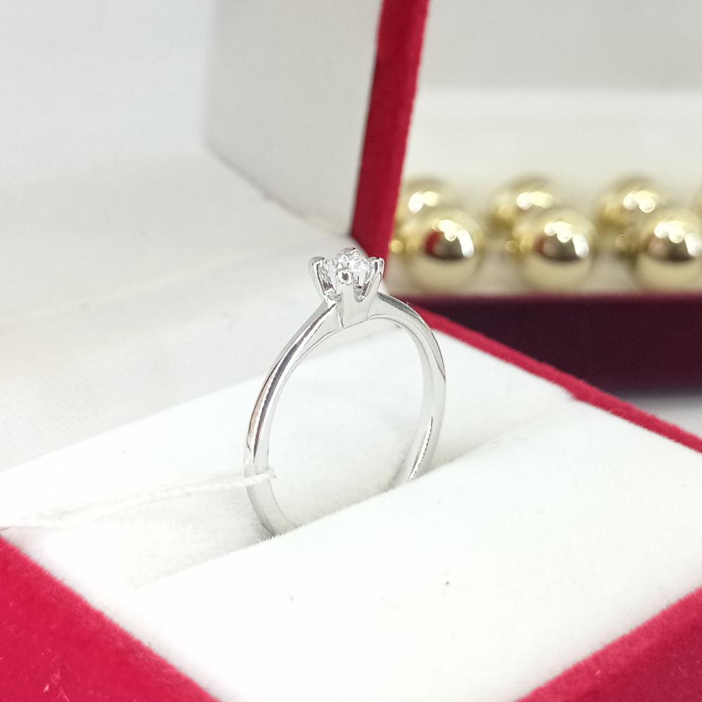 Золота каблучка  біле золото