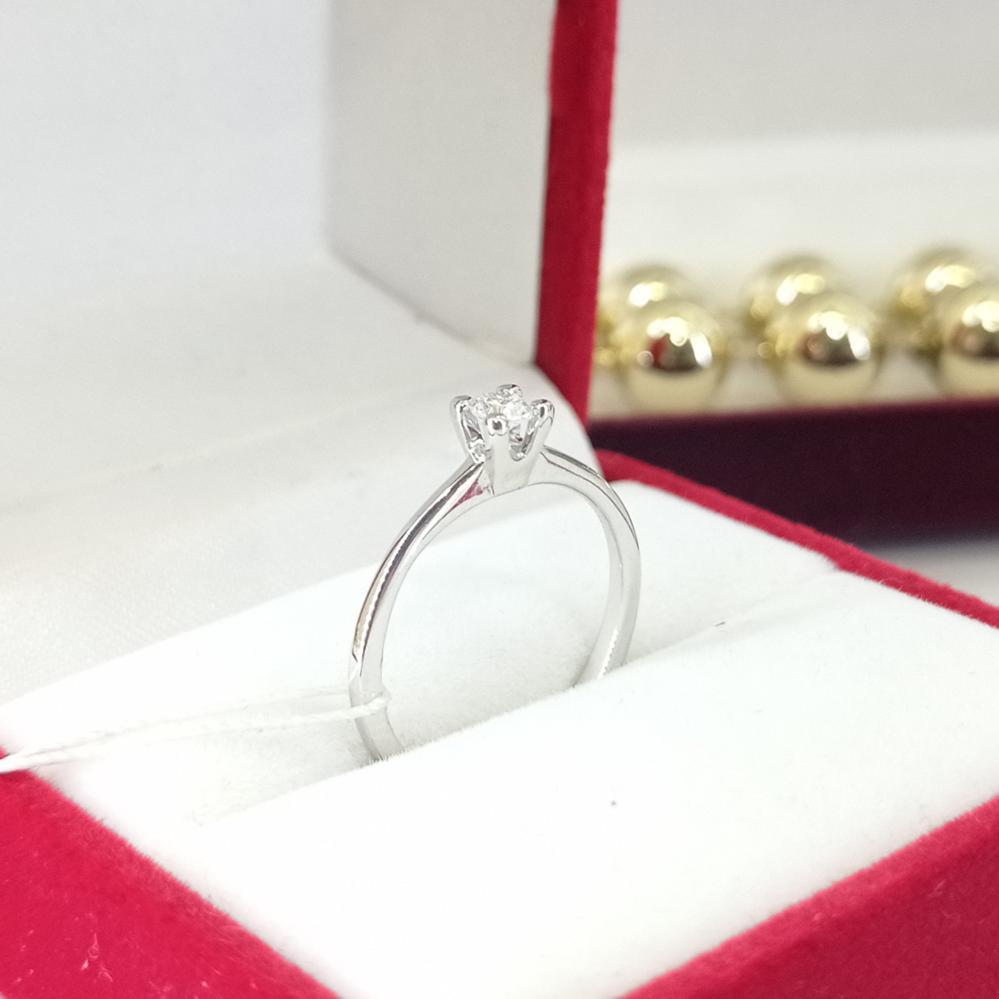 Золота каблучка  біле золото