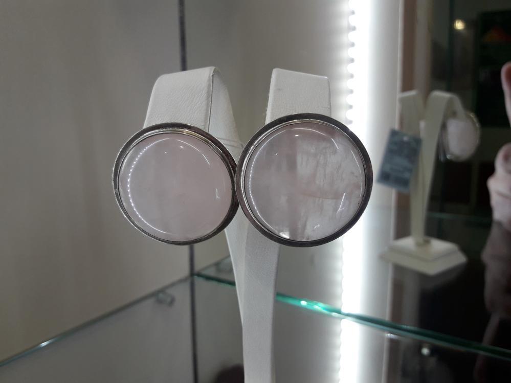 Срібні сережки з кварцом