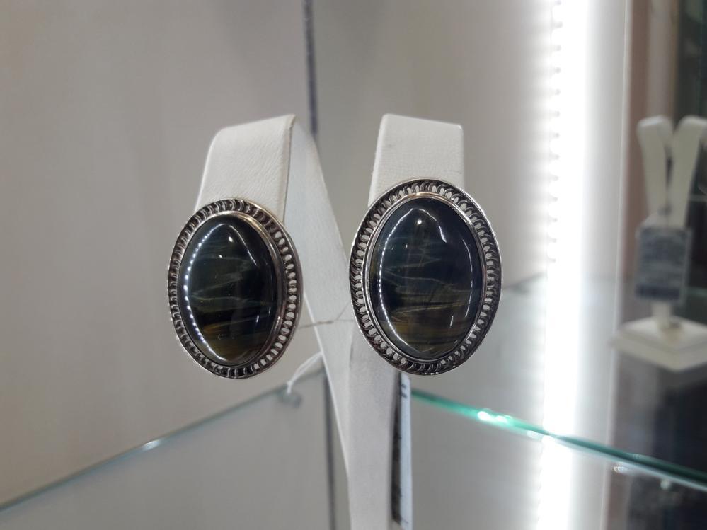 Срібні сережки з кварцом