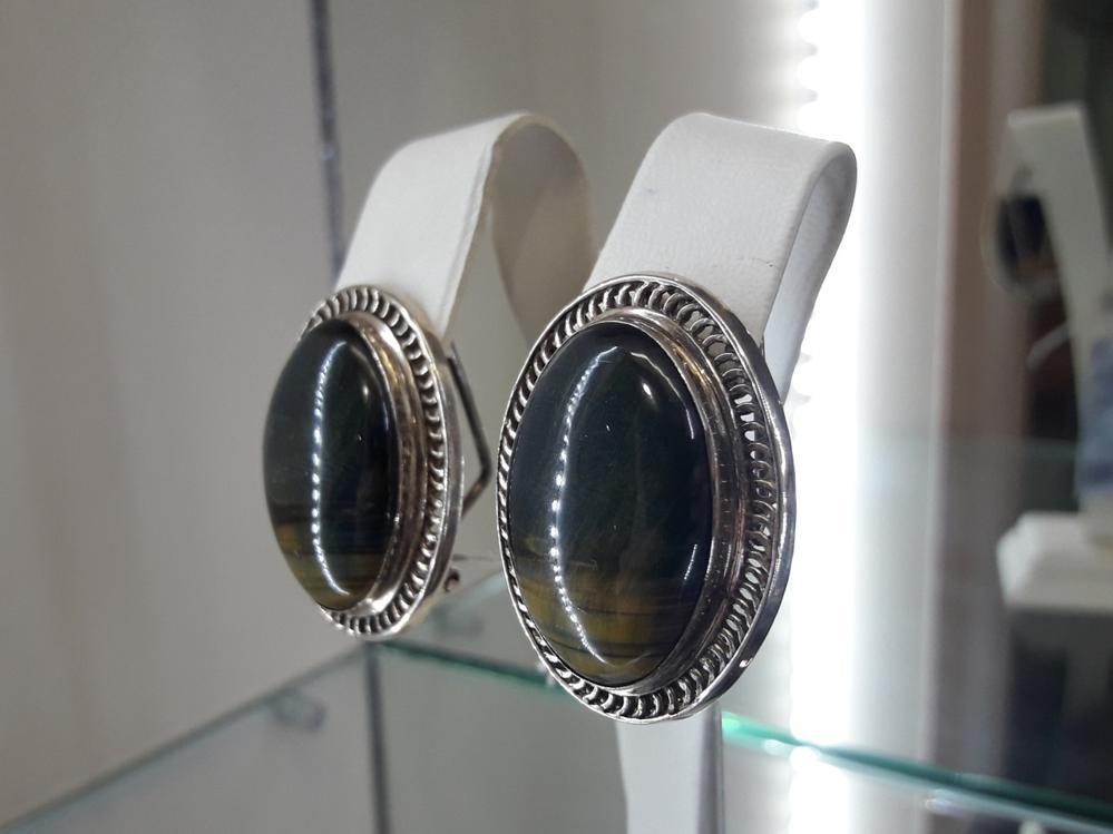 Срібні сережки з кварцом