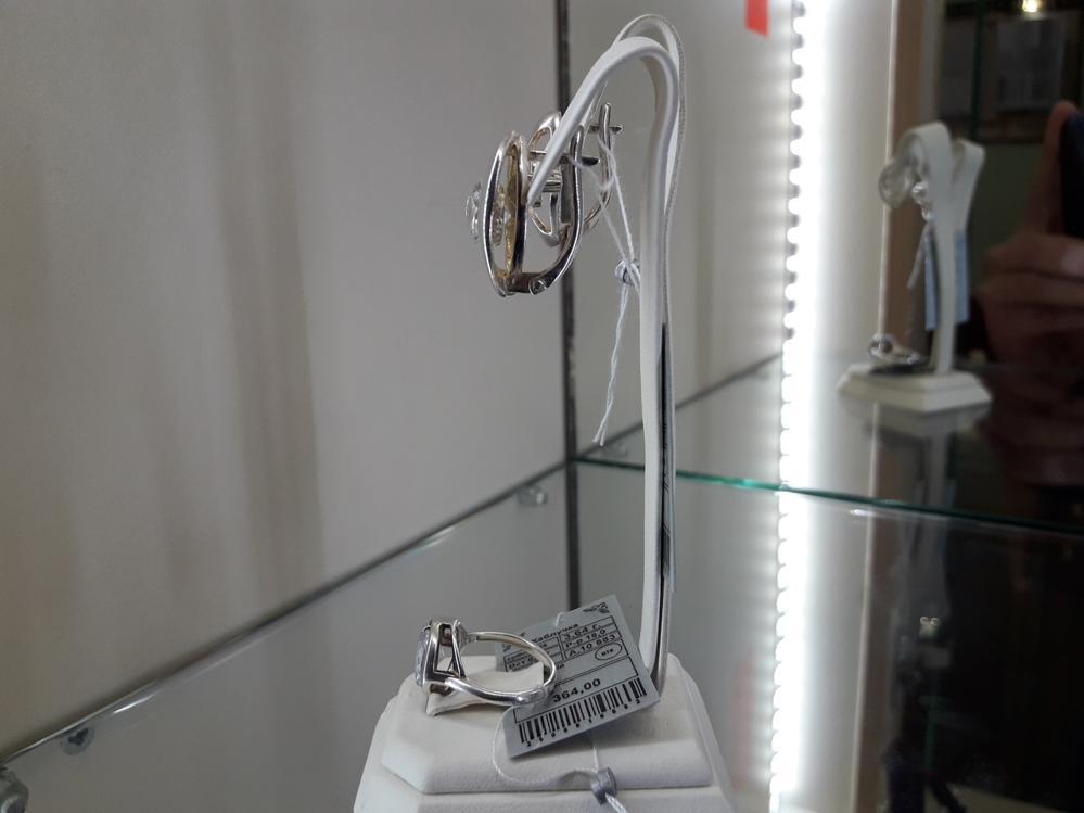 Срібний набір сережки та кільце 925 проби