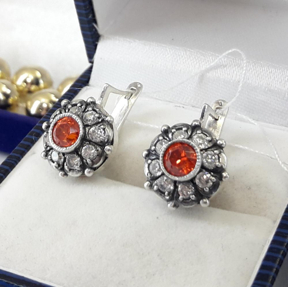 Класичні срібні сережки