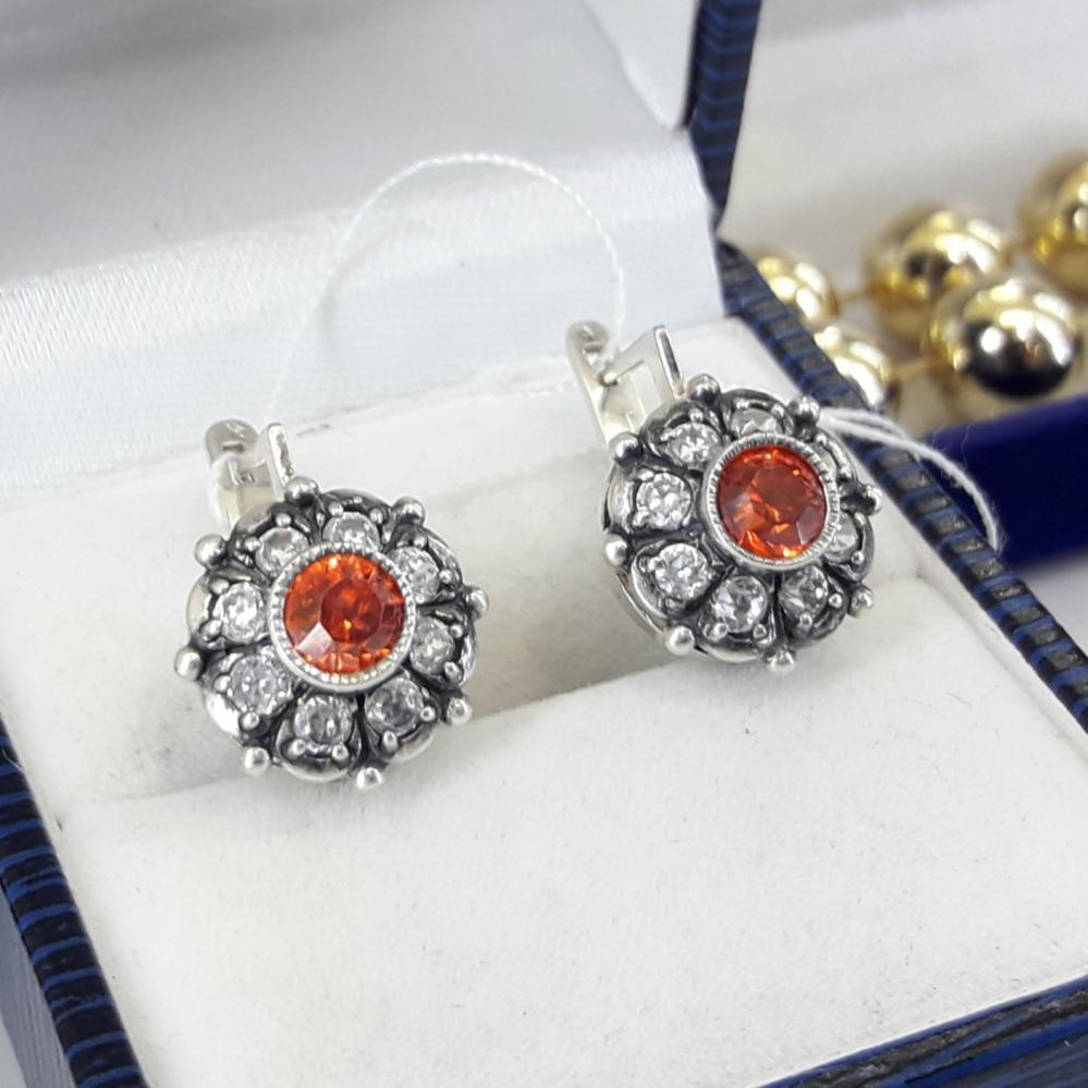 Класичні срібні сережки