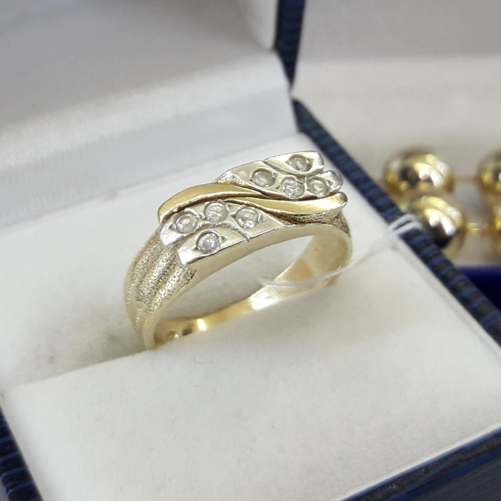 Срібне кільце в позолоті