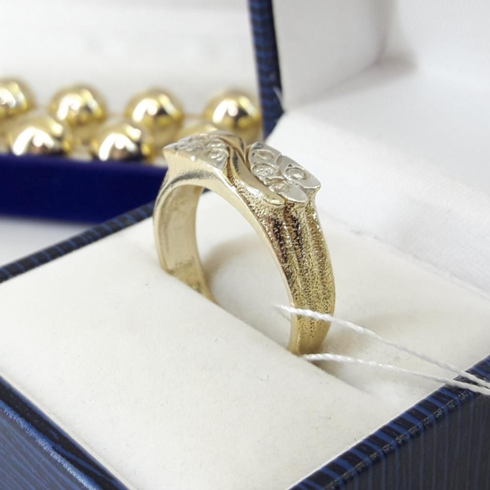 Срібне кільце в позолоті