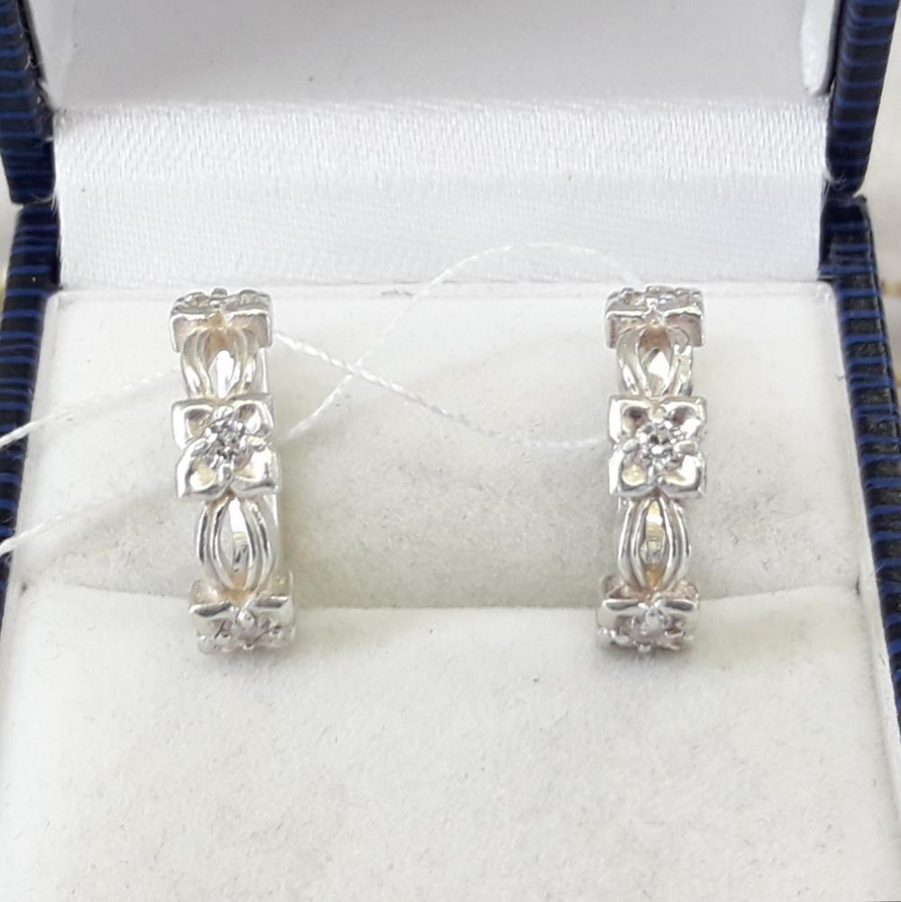 Класичні срібні сережки