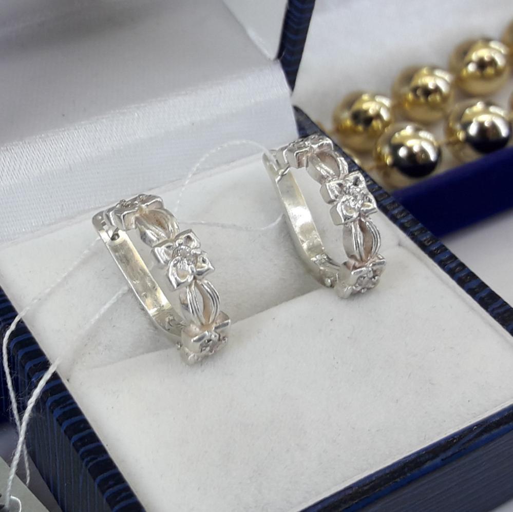 Класичні срібні сережки