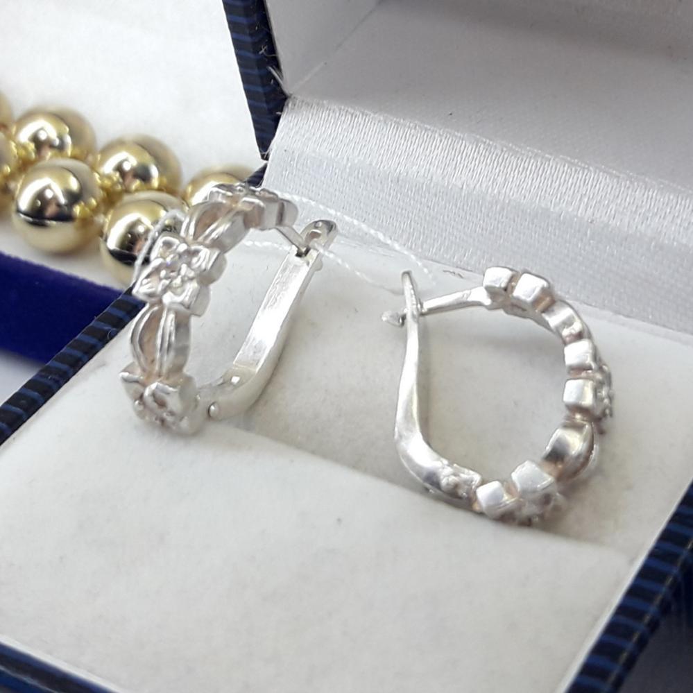 Класичні срібні сережки