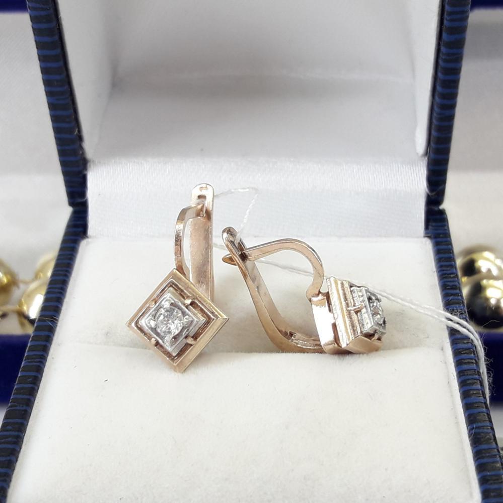 Класичні срібні сережки в позолоті