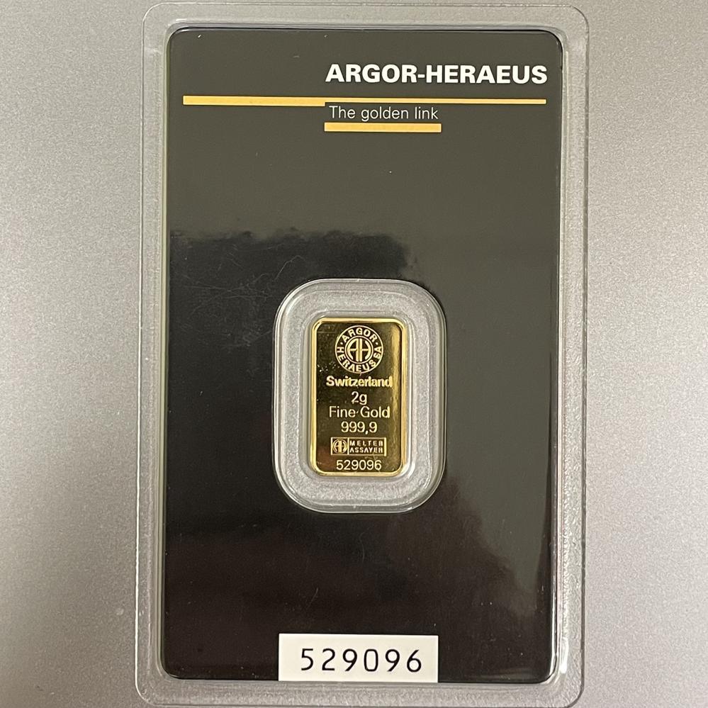 Золото 2 г 999.9 Argor-Heraeus